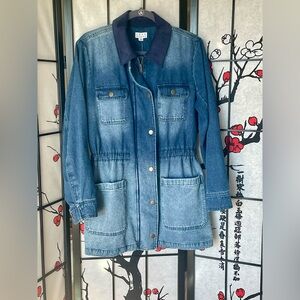 Joan Rivers Denim Snap Front Field Jacket